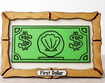 Mr. Crabs First Dollar Sign, 3D Printed Cartoon Decor