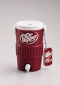 Retro Cherry Soda Can Cooler with Matching Tab Opener Keychain | Fits Standard 12oz Cans | Soda Lover Gift