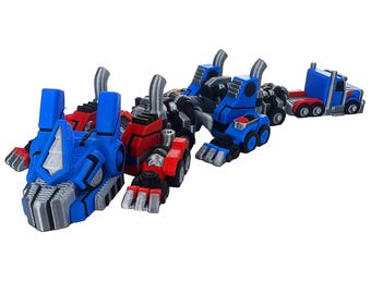Transforming Truck Dragon | 3D Printed Articulated Robot Dragon | Semi Truck Inspired Dragon | Mechanical Dragon Fidget Toy | 7.5 Inch