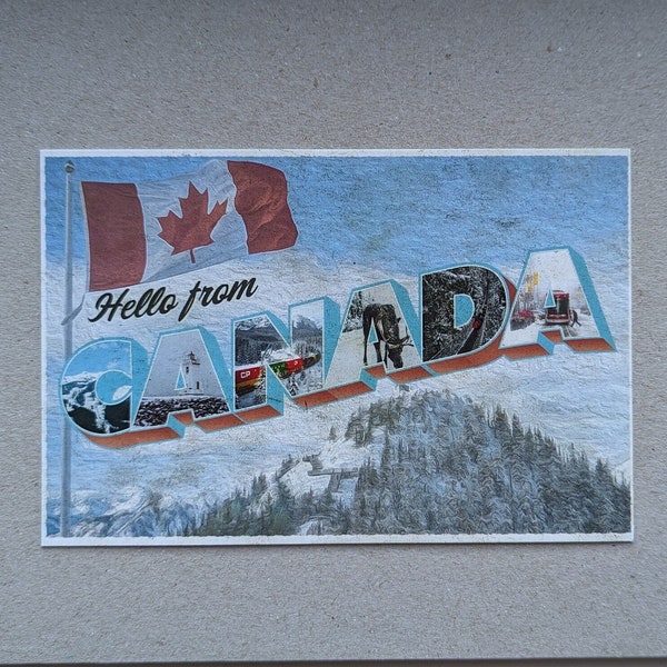 Hello from Canada WINTER EDITION Postcard - Perfect for Postcrossing!