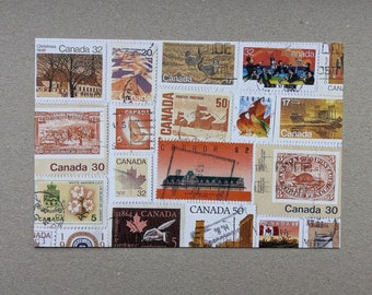 Orange Canada Stamp Postcard - Perfect for Postcrossing!