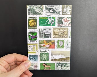 Green Canada Stamp Postcard - Perfect for Postcrossing!