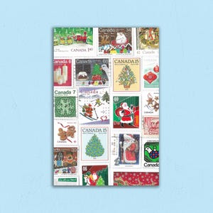 Carte postale timbre-poste de Noël du Canada - Parfaite pour la traversée !