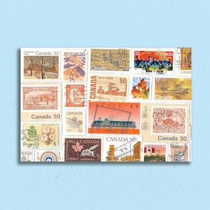 Orange Canada Stamp Postcard - Perfect for Postcrossing!