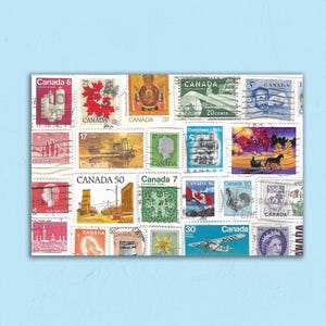 Rainbow Canada Stamp Postcard - Perfect for Postcrossing!