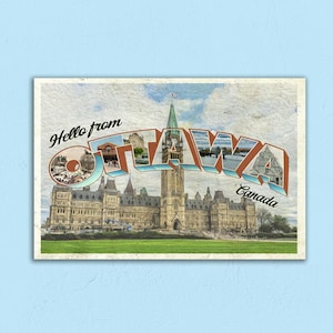 Carte postale « Bonjour d'Ottawa » - Parfaite pour les traversées !