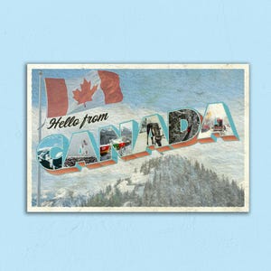 Carte postale Hello from Canada ÉDITION HIVER - Parfaite pour les traversées !