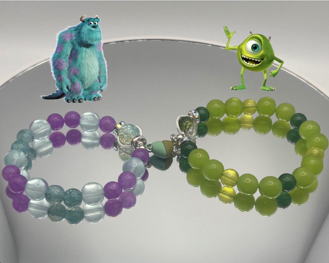 Mike and Sully Matching Bracelet Sets Monsters Inc Etsy