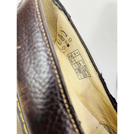 Y2K Doc Martens mujeres 7 cuero desgastado plataforma gruesa zapatos sin cordones zapatos de mujer Doc Martens plataforma vintage Dr Martens Etsy Mexico