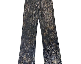Y2K Calça feminina com estampa de cobra metálica 8 cintura alta, calça gótica punk dos EUA, calça feminina cintura alta, calça vintage com estampa de cobra, calça feminina gótica