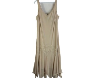 Y2K Womens 18 Embellished Handkerchief Slip Dress Fairy Whimsigoth, Womens Handkerchief Dress, Vintage Fairy Dress, Y2K Slip Dress