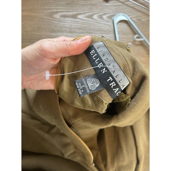 80s Womens 6 Wool Turtleneck Button Cuff Structur… - image 4