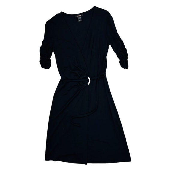 Y2K Express Womens 4 Slinky Wrap Dress Black, Y2K 