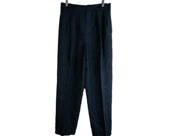 90s Womens 12 Wool Pleated High Rise Dress Pants Old Money Luxury, Womens Wool Pants, Vintage Wool Pleated Pants, Old Money Pants