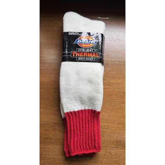 Deadstock Vintage 90s Dickies Extra Heavy Thermal Boot Socks USA Mens 10-13, Vintage Tube Socks, Mens Thermal Boot Socks, Dickies Socks