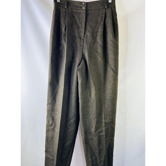 90s Womens 8 Wool Pleated High Rise Trousers Dress Pants