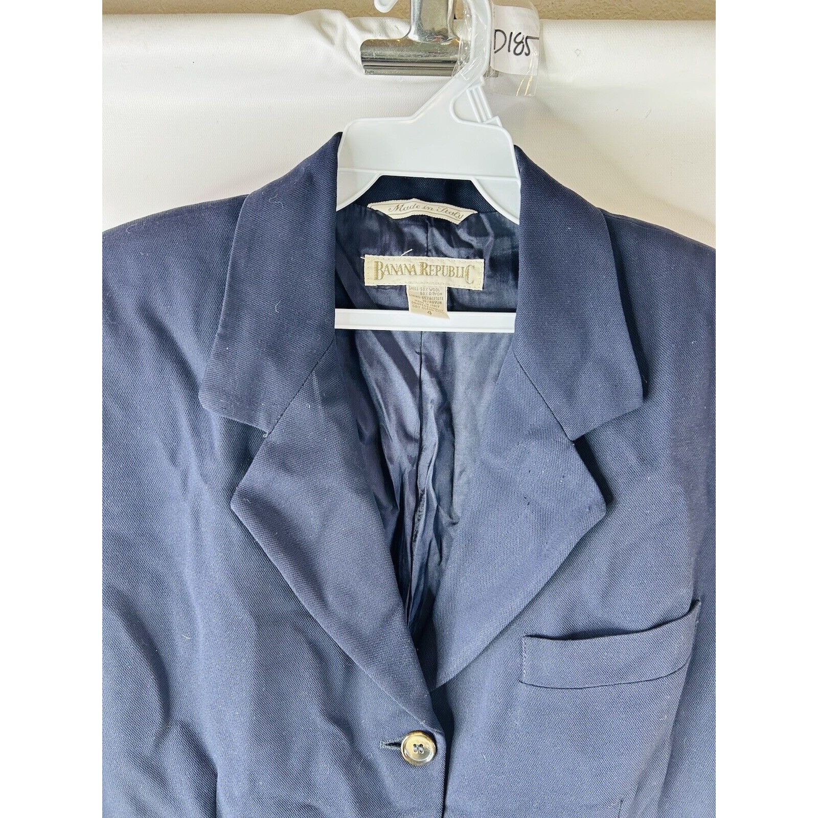 90s Banana Republic Italy Wool Three Button Blazer Suit Coat 