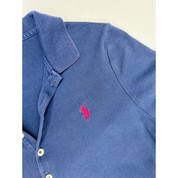 90s Ralph Lauren Womens Medium Pony Stitched Polo… - image 3