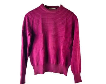 80s Pendleton Womens Small Virgin Wool Lightweight Textured Knit Sweater USA, Pendleton Womens Sweater, Vintage Virgin Wool Sweater