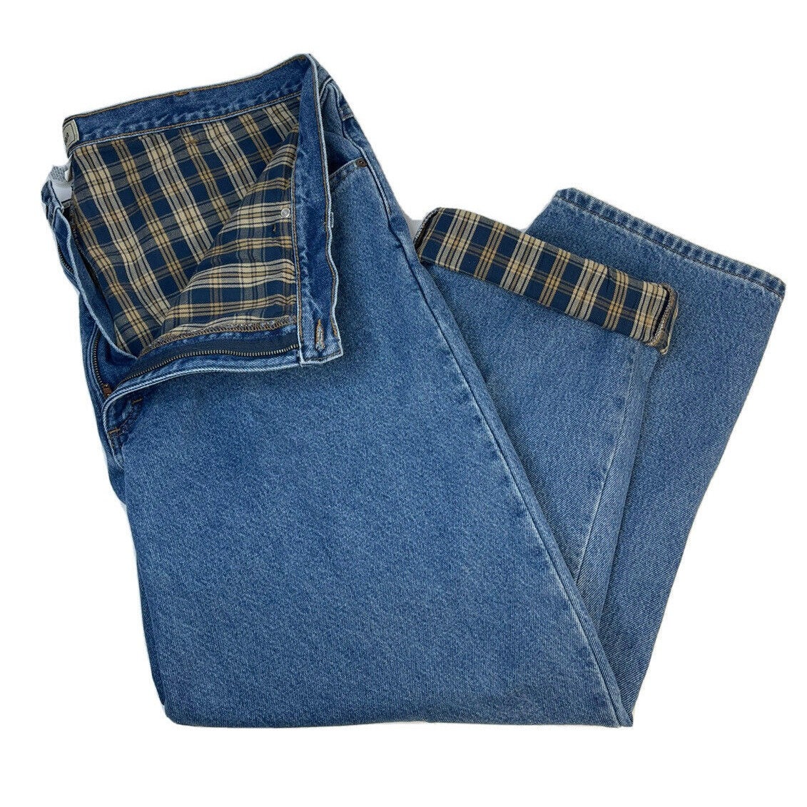 Men's flannel lined blue jeans 2025