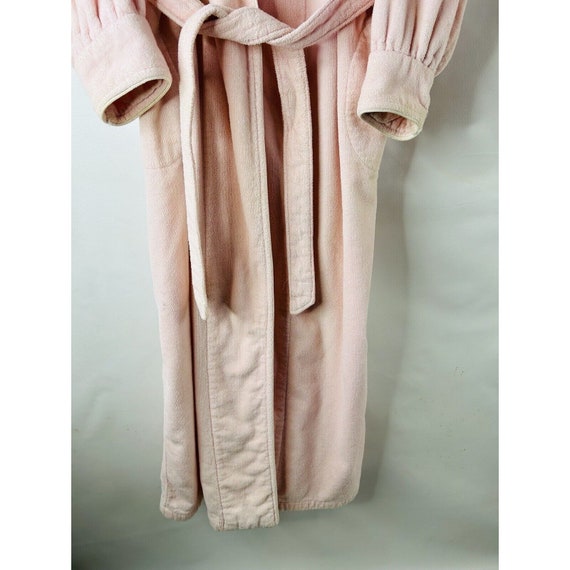 90s Womens One Size Blush Pink Terry Cloth Long A… - image 5