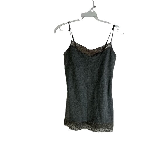 Y2K Express Womens Small Lace Trim Cami Tank Top, Vintage Lace