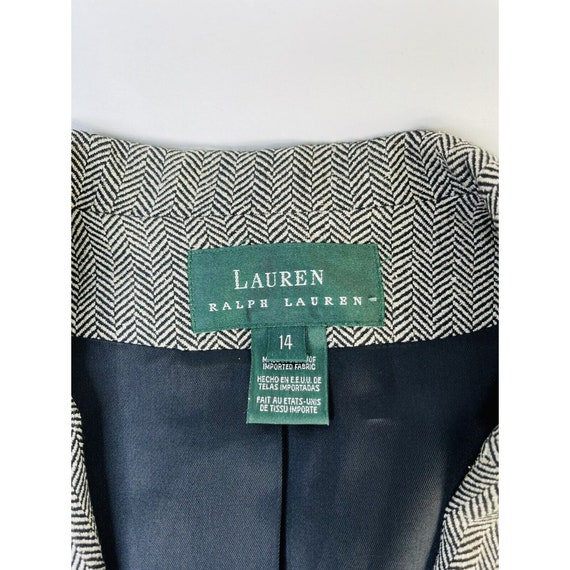 90s Lauren Ralph Lauren Womens 14 Wool Herringbon… - image 2