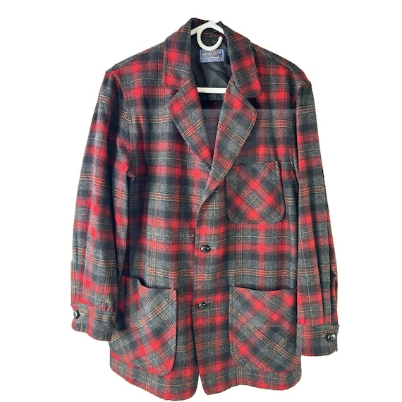 80s Pendleton Mens Small Virgin Wool Plaid Flanne… - image 6