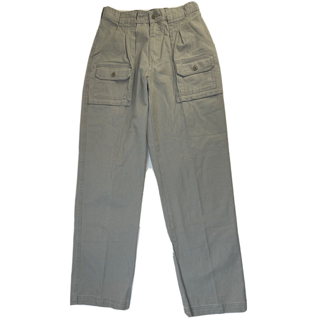 90s Womens 8 Baggy Cargo Pocket Cotton Chino Pants, Cabelas Womens