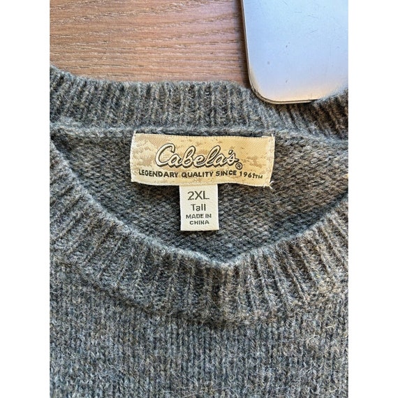 90s Cabelas Mens 2XL Tall Wool Lightweight Knit C… - image 2