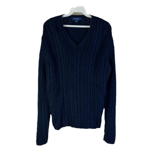 90s Mens Large Cotton Cable Knit Fisherman Sweater Faded Baggy, Mens Knit Sweater Vintage Cable Knit Sweater, Fisherman Sweater