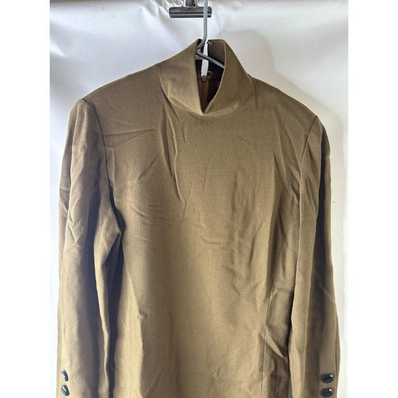 80s Womens 6 Wool Turtleneck Button Cuff Structur… - image 2