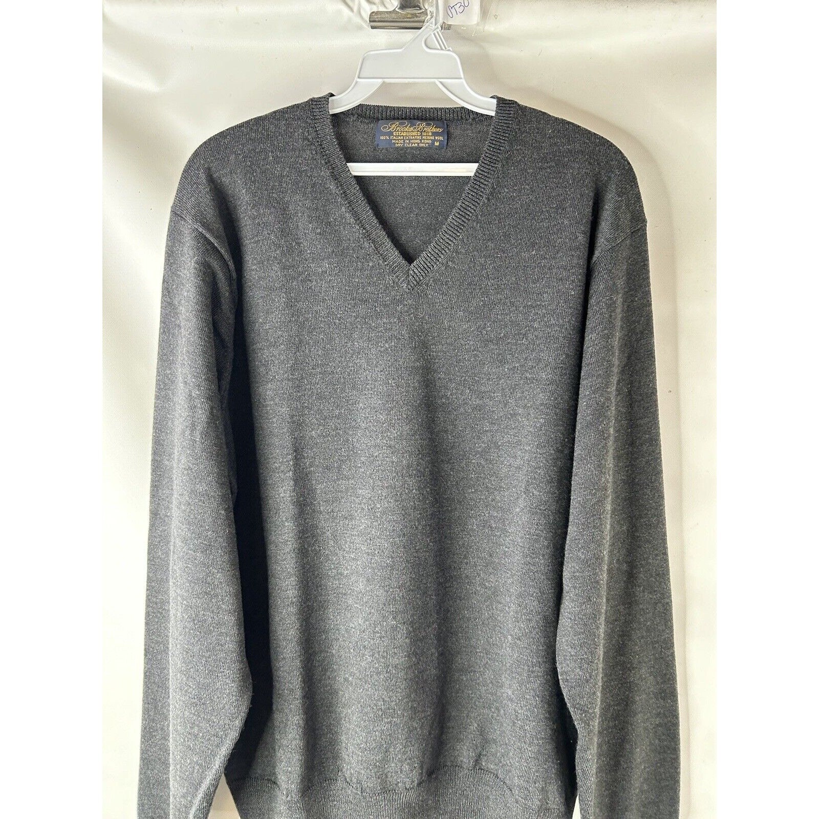 80s Brooks Brothers Medium Italian Extrafine Merino Wool