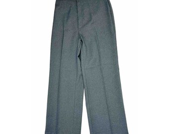 70er Damen 14 Grau gestrickte High Rise Wide Leg Flare Hose USA Hippy Disco, Damen Wide Leg Hose, Vintage Flare Hose, Vintage Levis