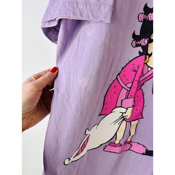 80s Womens XL Betty Boop Sleepy Head Sleep Shirt … - image 7