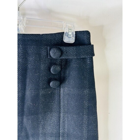 Y2K J. Crew Womens 6 Wool Plaid Mini Button Skirt… - image 3