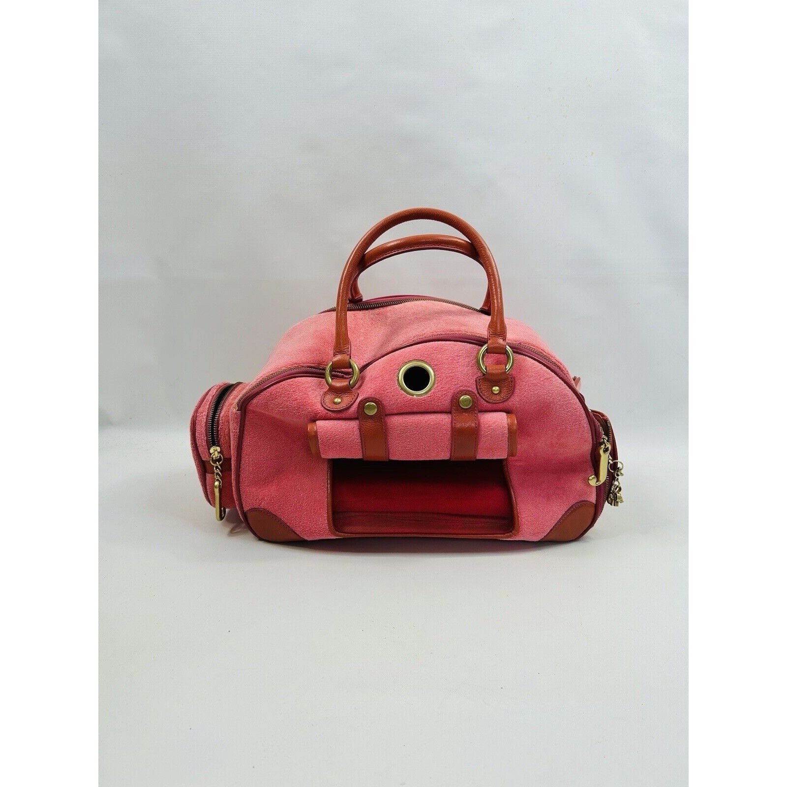 Y2K Juicy Couture Spell Out Pet Dog Carrier Bag Pink, Vintage Juicy