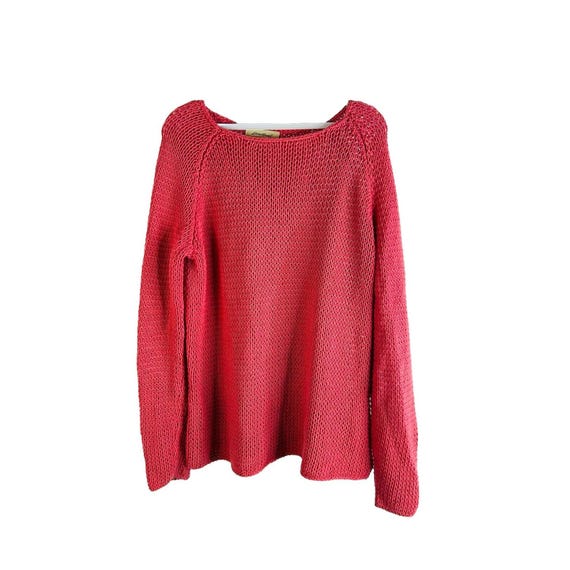 90s Eddie Bauer Womens Large Cotton Open Knit Bag… - image 1