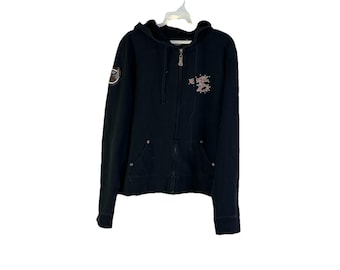 Y2K Harley Davidson-sweater met capuchon strass vleugels dames XL, Harley Davidson-sweater dames, vintage Harley Davidson-sweater