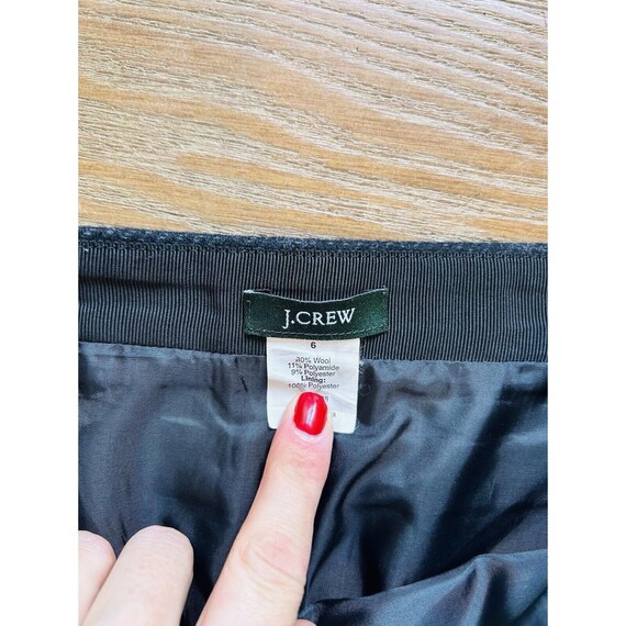 Y2K J. Crew Womens 6 Wool Plaid Mini Button Skirt… - image 4