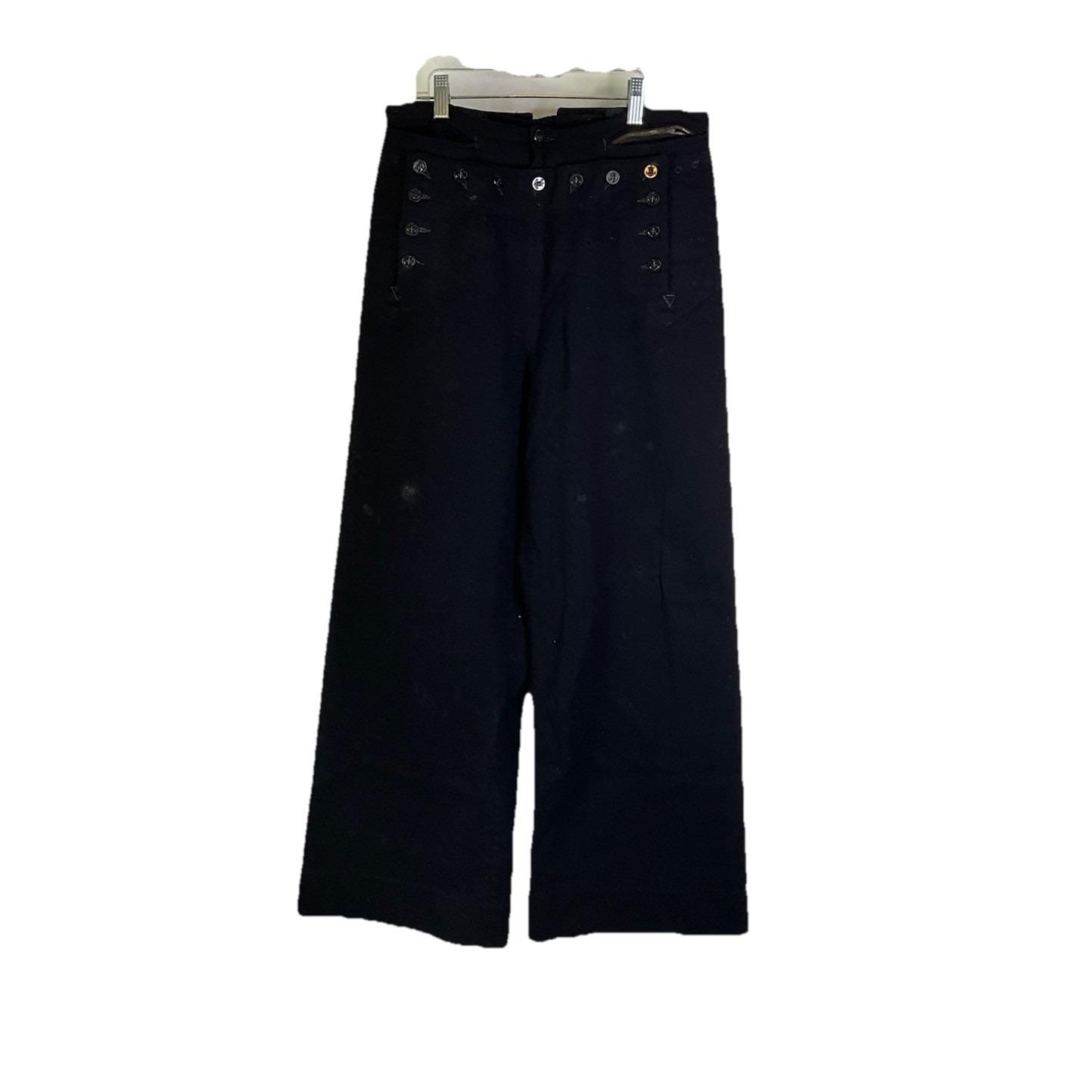 Vintage 30s Naval Clothing Factory Wool Felted Wide Leg Sailor