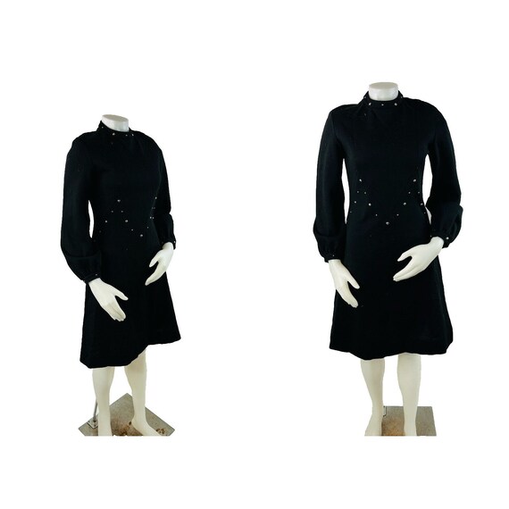 Bishop Sleeve Vintage Black Dress