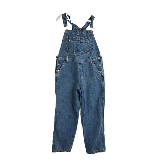 90s Womens 16 Baggy Denim Jean Bib Overalls Carpenter Hip Hop