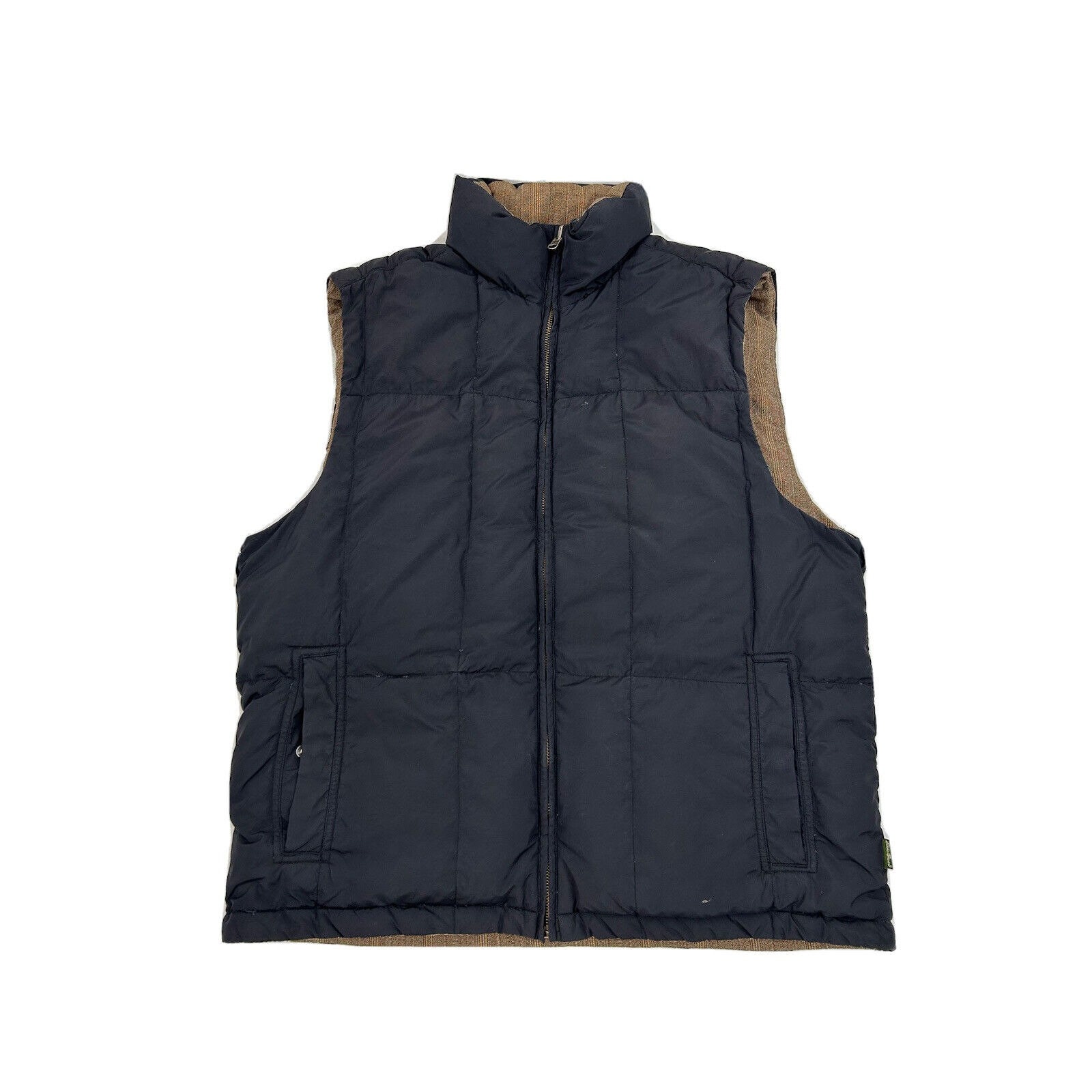 【定番名作】90s Eddie Bauer  down vest 90s Eddie Bauer Mens Large Goose Down Fill Reversible Puffer Vest