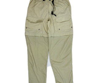 80s REI Mens Medium Nylon Belted Convertible Hiking Trail Cargo Pants, REI Mens Jeans, Vintage Nylon Hiking Pants, Mens Convertible Pants