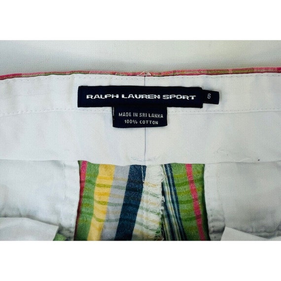 90s Ralph Lauren Womens 6 Rainbow Madras Plaid Co… - image 2