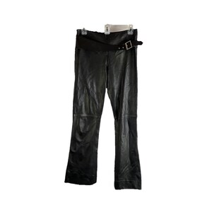 Leather Flare Pants - Etsy