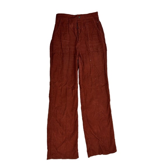 1970s Womens 12 Wide Whale Corduroy High Rise Wide