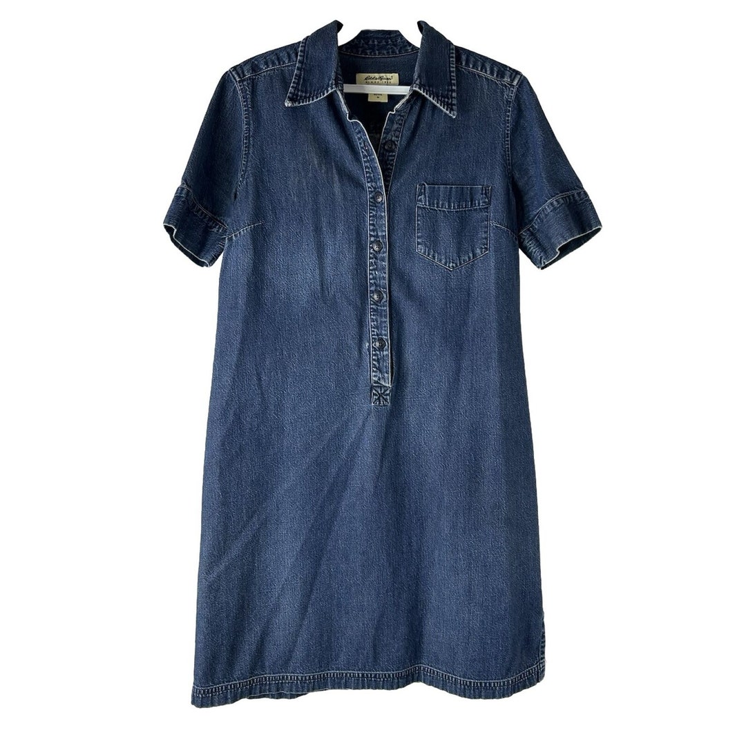 90s Eddie Bauer Womens Medium Petite Denim Jean Collared Button Shirt Dress, Eddie Bauer Dress, Vintage Denim Dress, 90s Shirt Dress - Etsy 90s Eddie Bauer Womens Medium Petite Denim Jean Collared Button Shirt Dress, Eddie Bauer Dress, Vintage Denim Dress, 90s Shirt Dress - Etsy