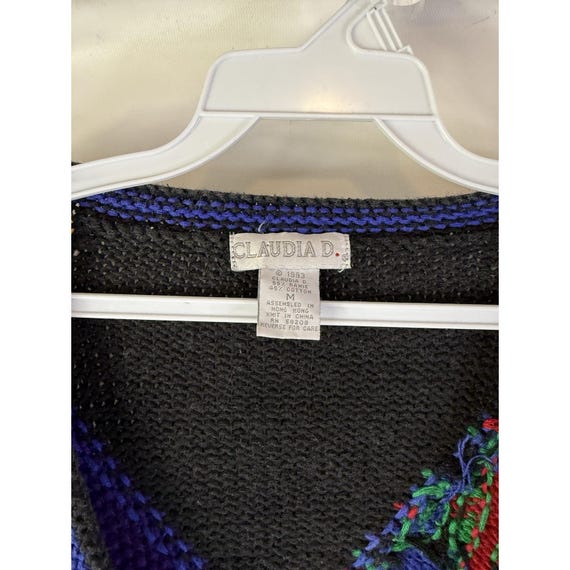 90s Whimsy Streetwear Rainbow Patchwork Cardigan … - image 4